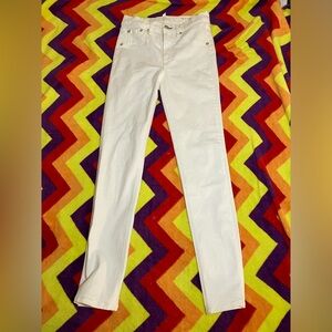 Rag & Bone white High Rise ankle skinny jeans